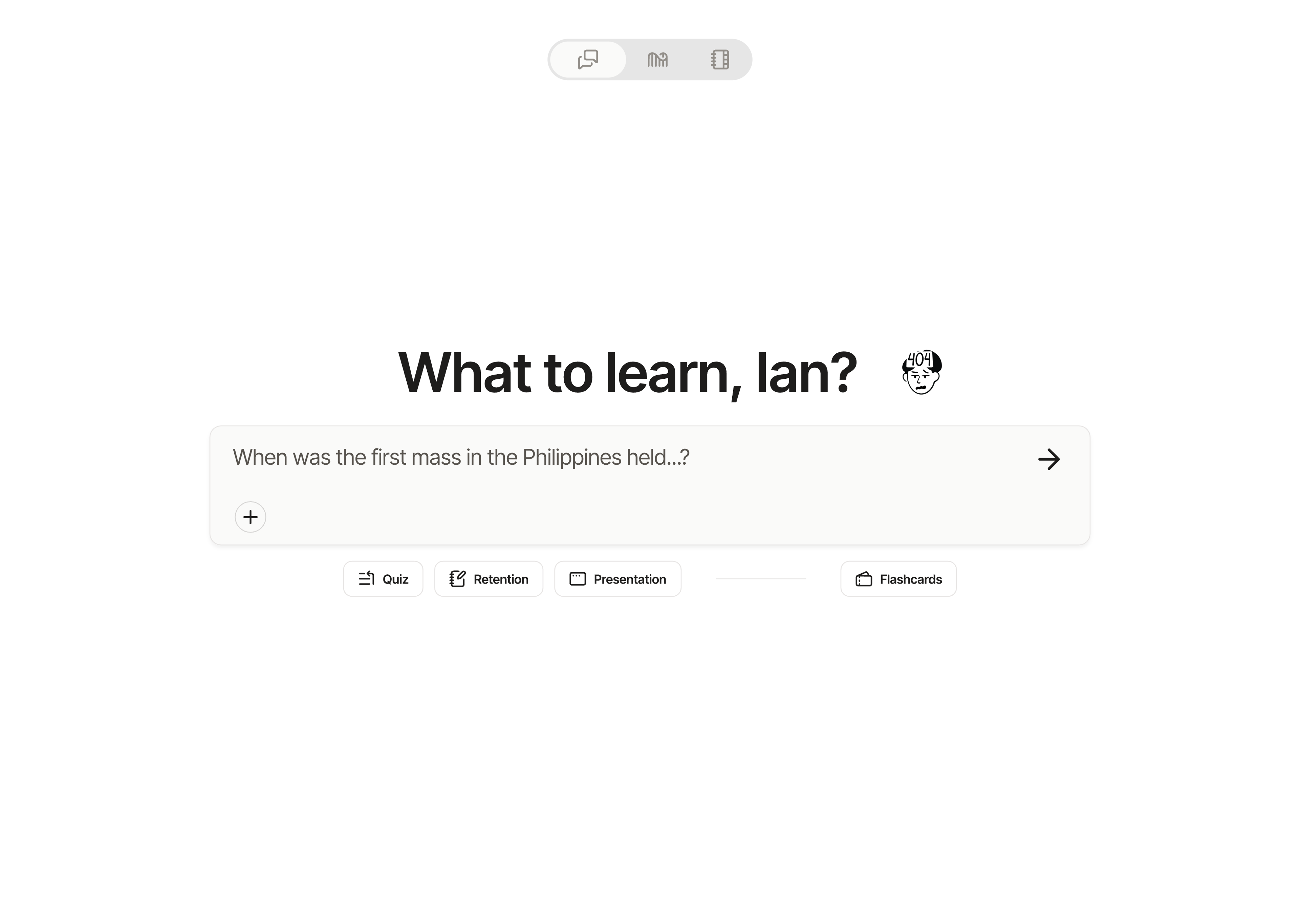 Ninchi What to learn dashboard